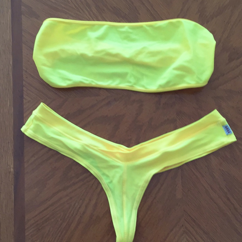 Wicked Weasel bikini tube top and surf  shorts